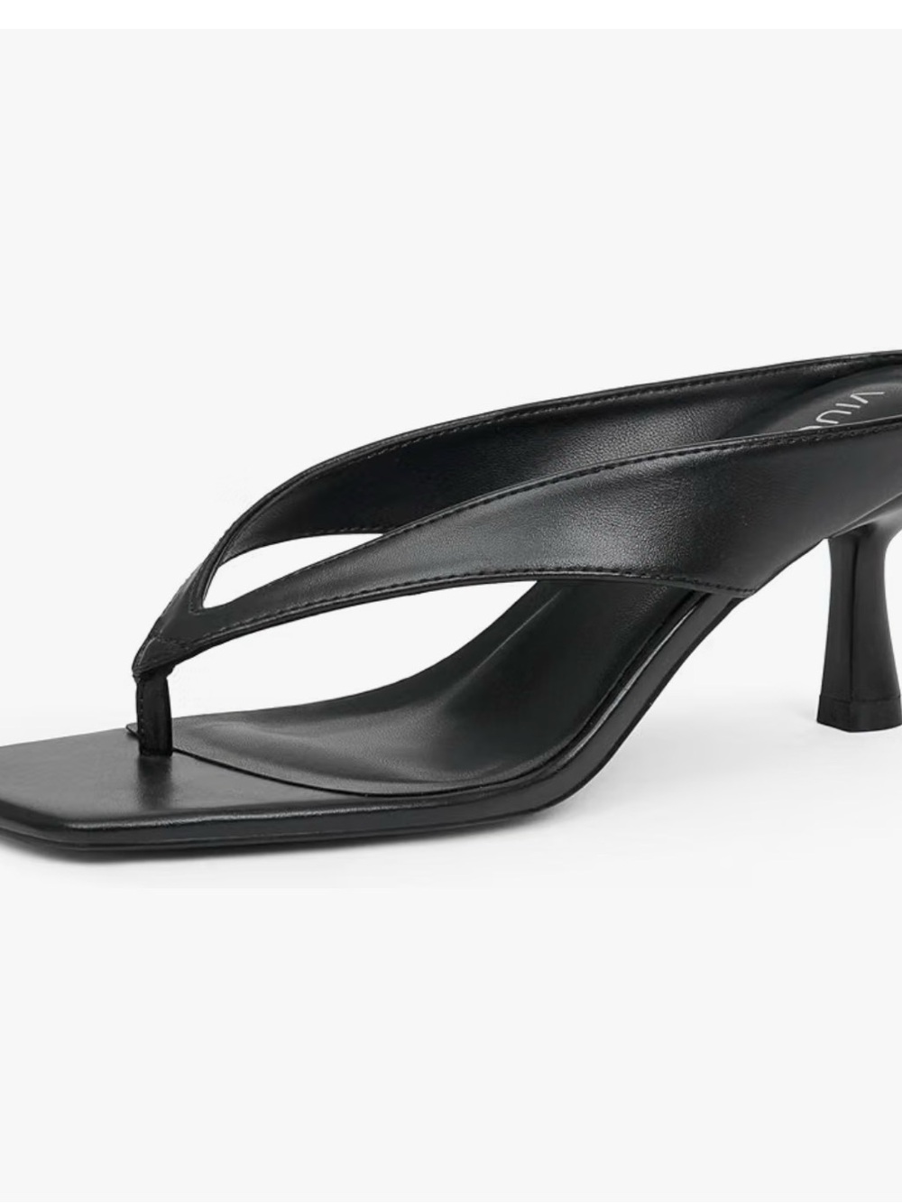 Women’s Black Square-Toe Kitten Heels